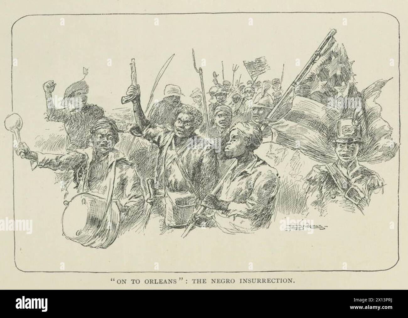 Le soulèvement de la côte allemande de 1811 a été une révolte des esclaves dans certaines parties du territoire d'Orléans aux États-Unis. Banque D'Images