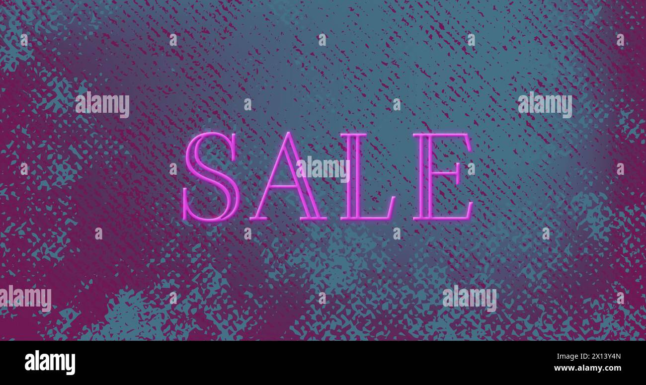 Animation numérique du texte de vente sparcage de couleur rose sur fond d'empreinte digitale 4K Banque D'Images