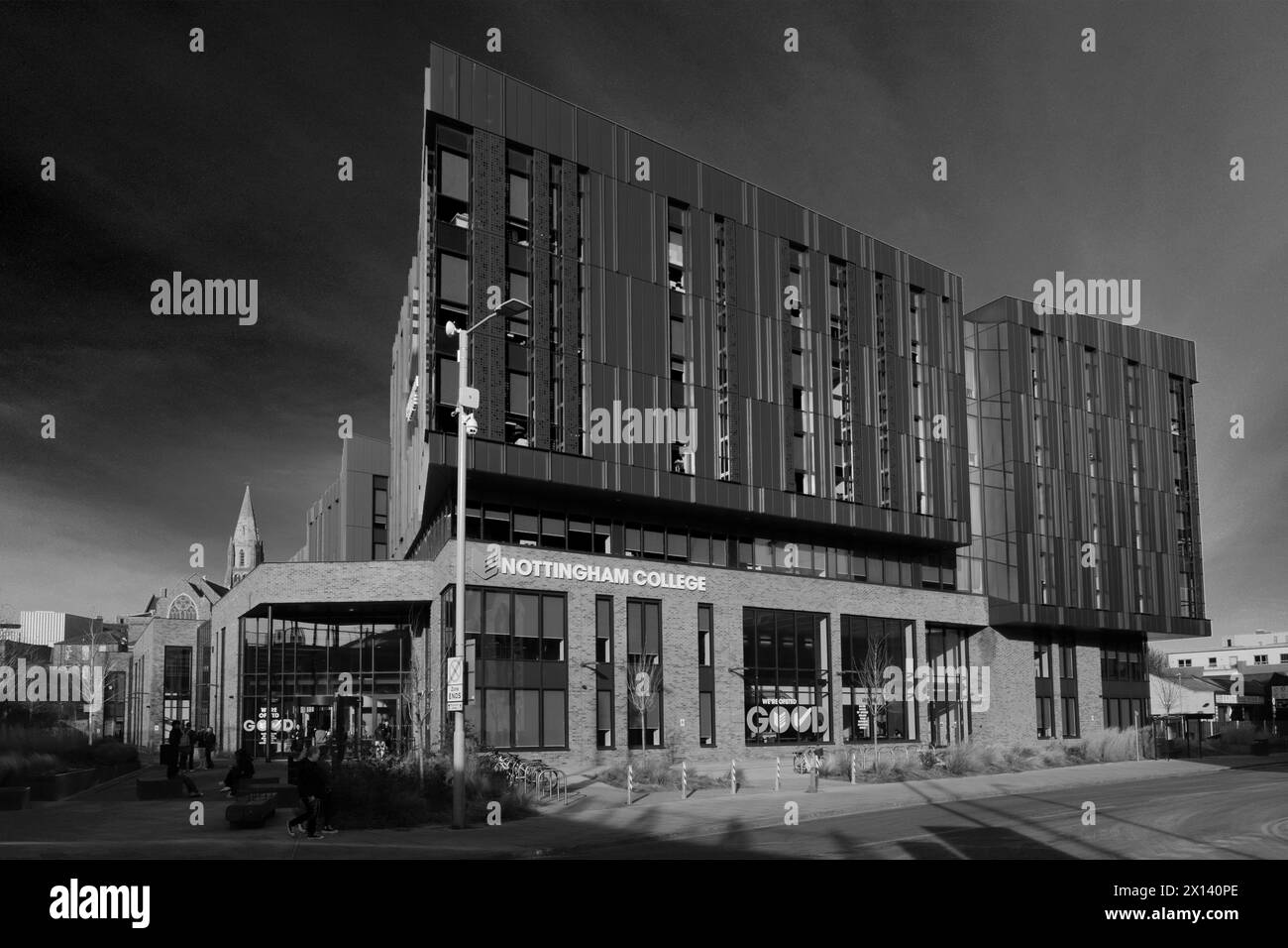 Vue de Nottingham College, centre-ville de Nottingham ; Nottinghamshire ; Angleterre ; Royaume-Uni Banque D'Images