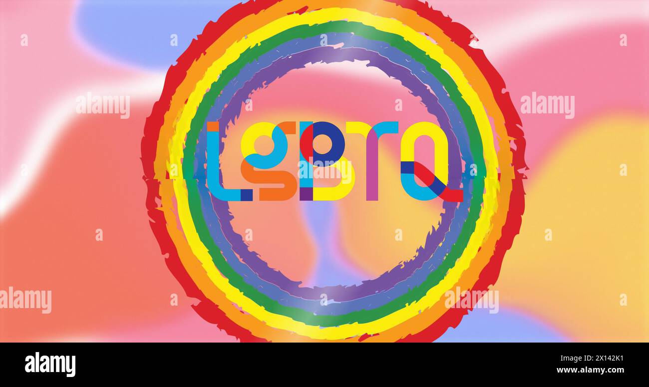 Image de texte lgbtq sur des formes Banque D'Images