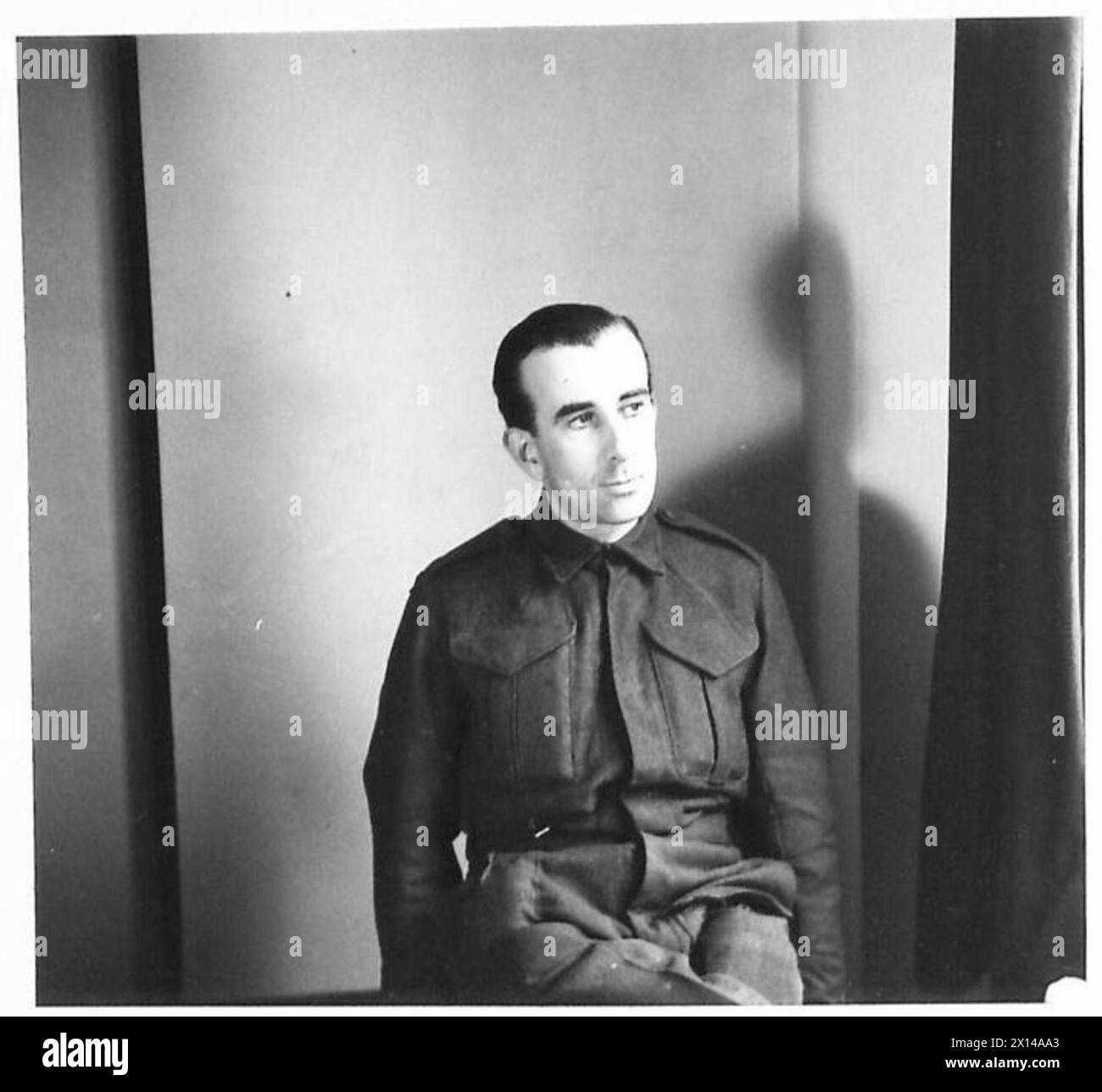 Portrait du soldat T. McArdle, soldat de l'armée britannique. Banque D'Images