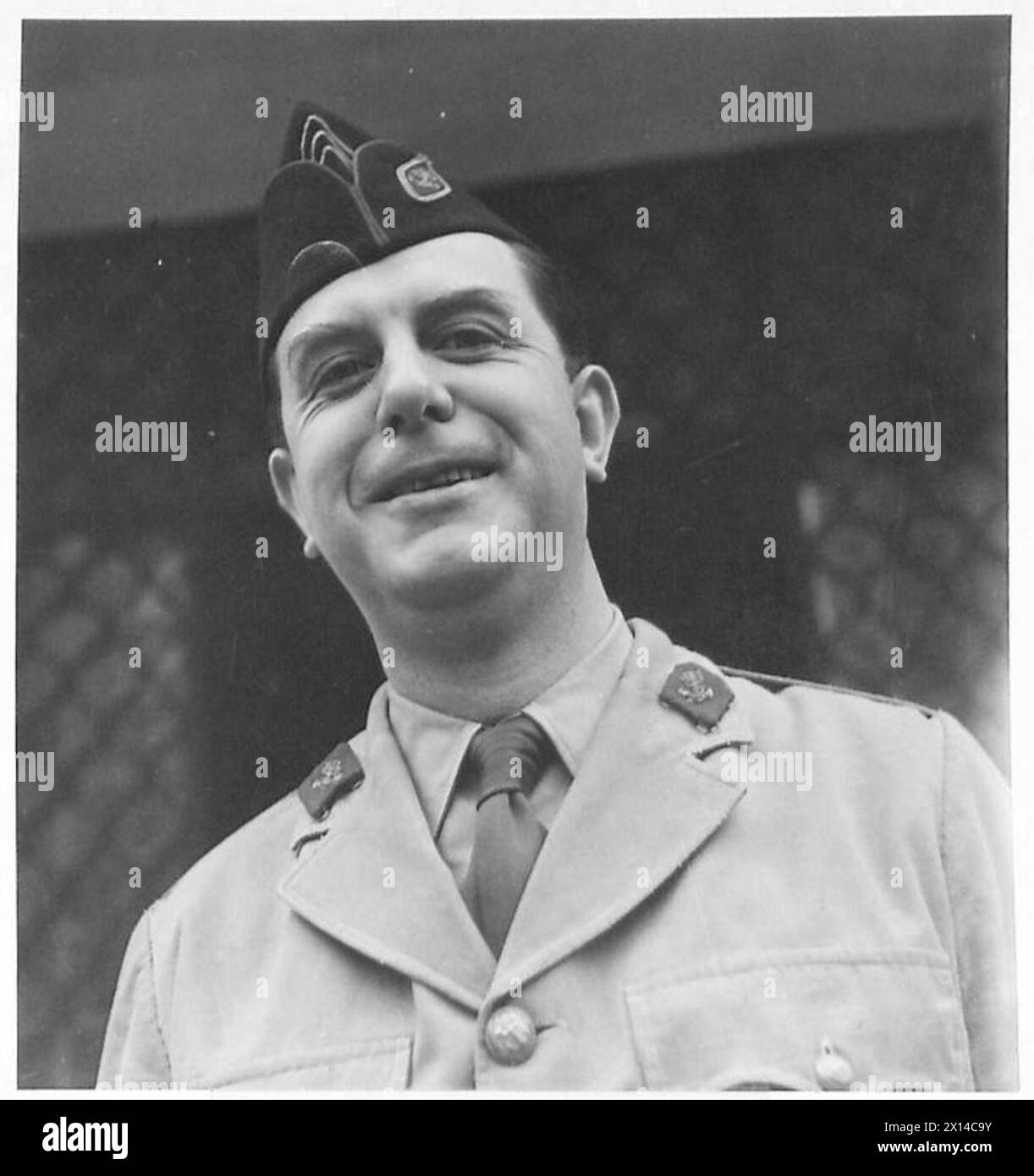 L’officier de liaison en chef de la France libre est présent avec le personnel de l’armée britannique lors des opérations en Afrique du Nord et au moyen-Orient entre 1940 et 1947. Banque D'Images