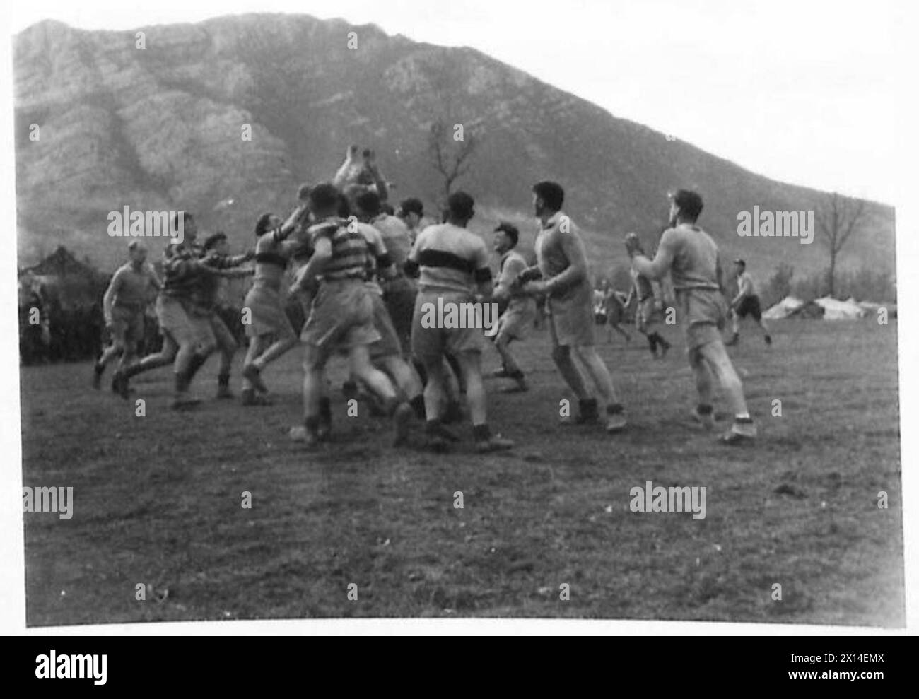 Les soldats néo-zélandais de la 5e armée prennent une pause dans les missions de première ligne. Banque D'Images