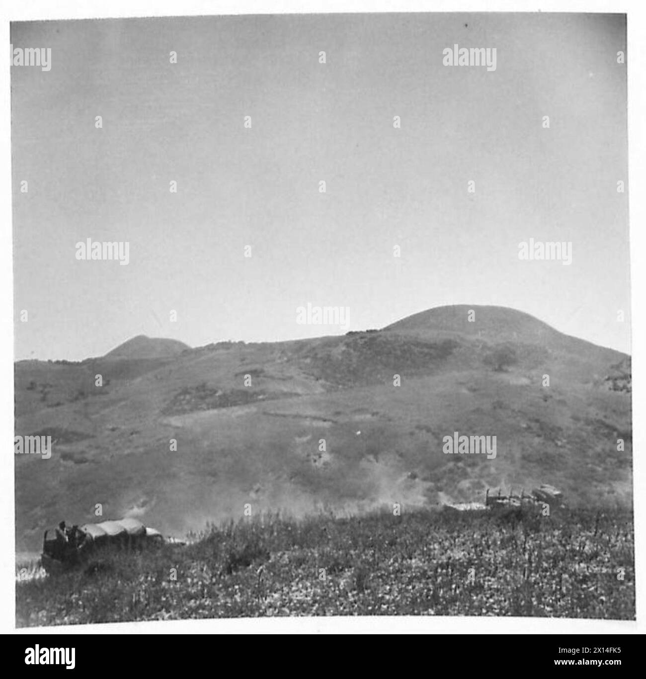 Green Hill et Sugar Loaf Hill sont identifiées comme des endroits clés sur les champs de bataille tunisiens. Banque D'Images