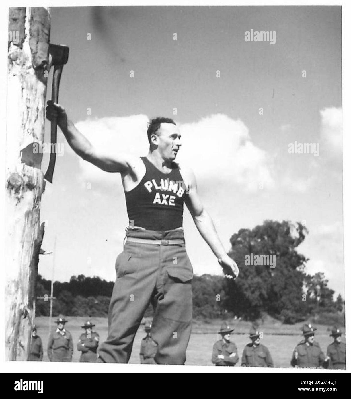 Le vainqueur d'une compétition entre les troupes australiennes et néo-zélandaises est enregistré lors d'un exercice militaire. Banque D'Images