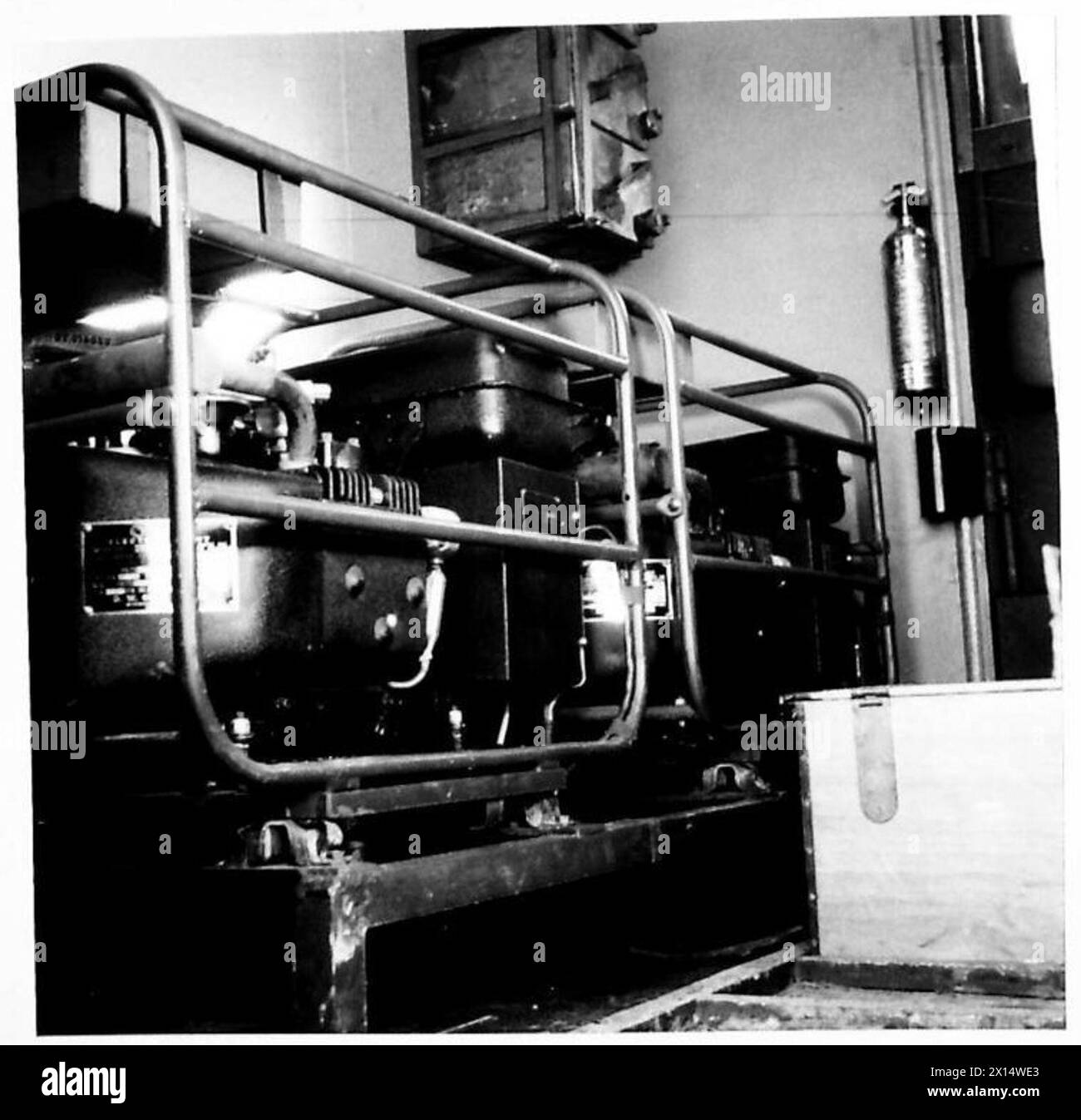 La salle des machines de l’unité aéroportée de l’armée britannique contient des machines et des équipements pour la maintenance et le soutien des opérations aéroportées. Banque D'Images