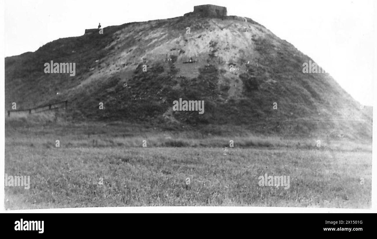 Le négatif en verre montre des points forts camouflés dans le Northern Command, armée britannique. Banque D'Images