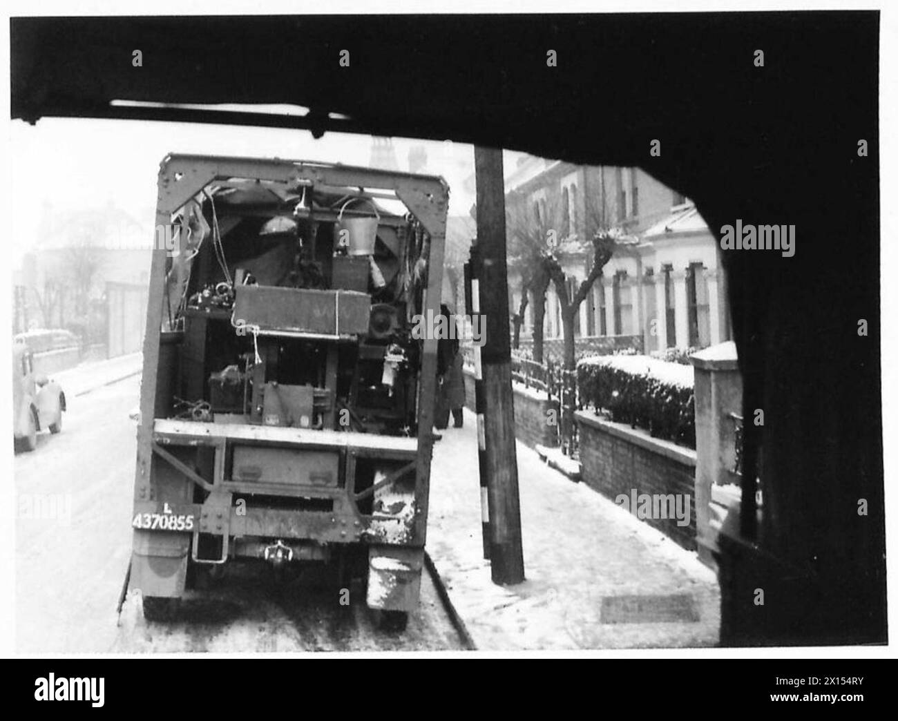 Photographie d'un camion de machines de type E. et M. de l'armée britannique avec générateur W/7 1/2 K.W. à Didcot. Banque D'Images