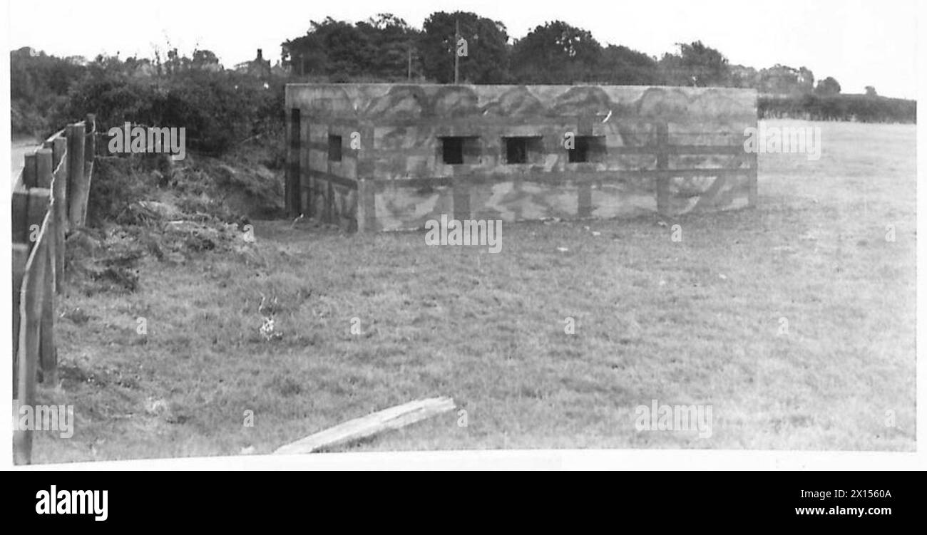 Les points forts de l'armée britannique du Commandement du Nord ont été camouflés, comme le montrent les photographies en verre négatif à des fins de sécurité sur le terrain. Banque D'Images