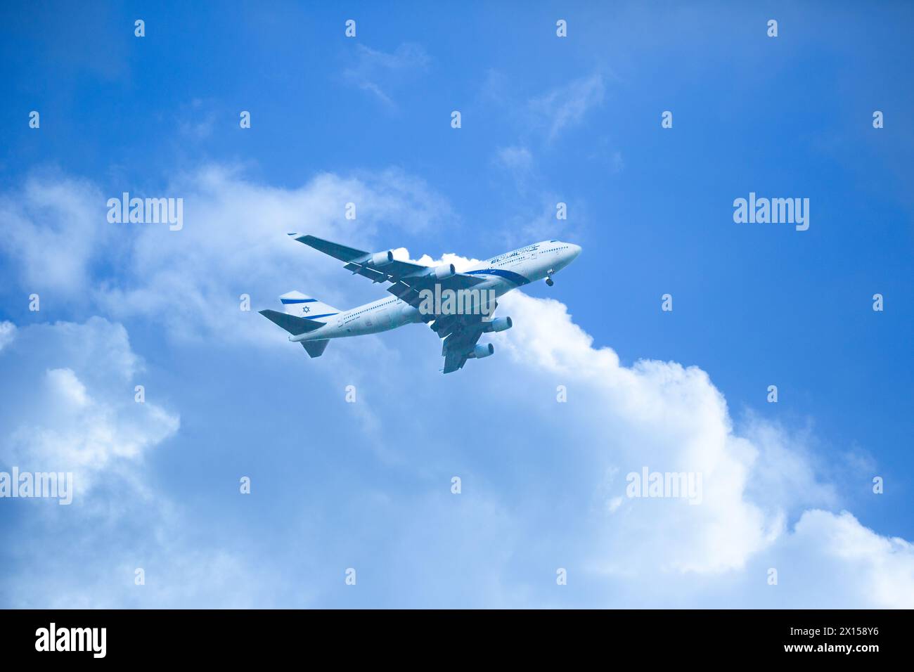 Boeing 737 sur un vol El Al Airline Banque D'Images