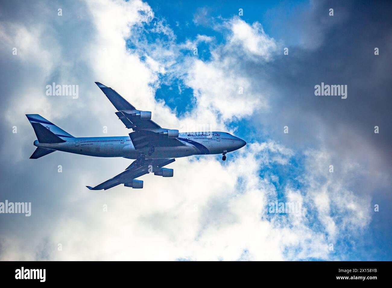 Boeing 737 sur un vol El Al Airline Banque D'Images