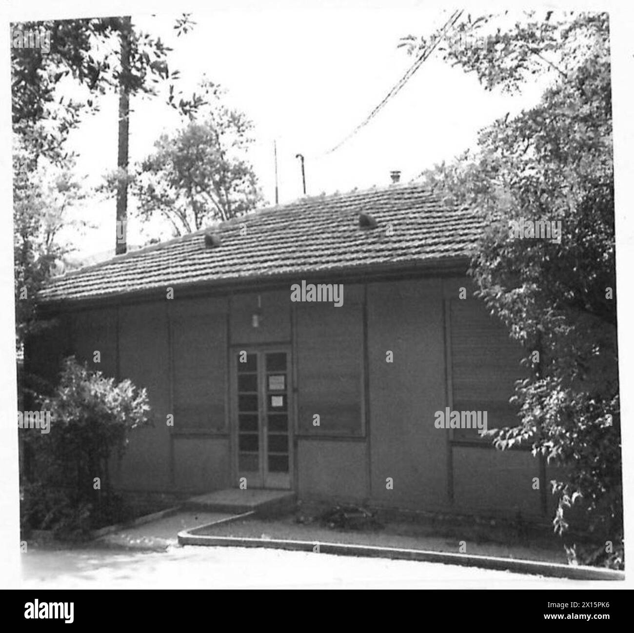 Station sans fil de l'ambassade allemande à Rome utilisée lors des exercices de communication de l'armée britannique Banque D'Images