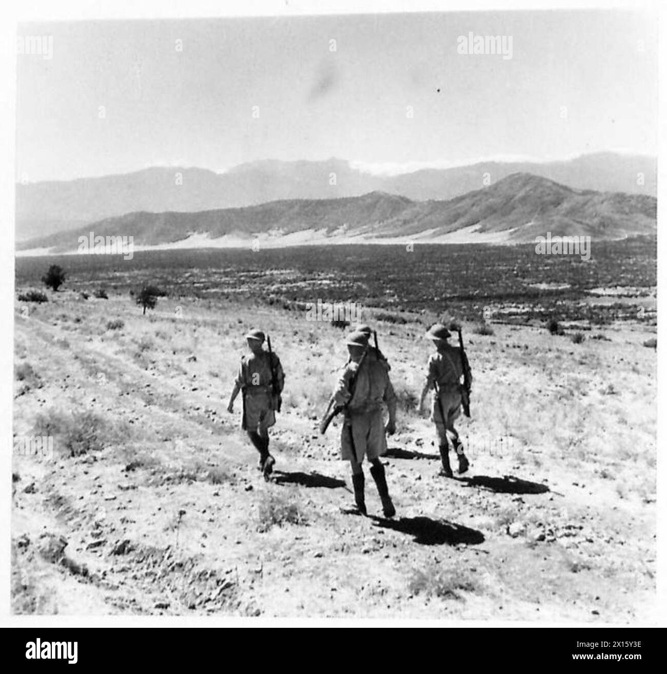 Les photographies montrent un terrain accidenté sur la frontière syro-turque lors des opérations de l'armée britannique en Afrique du Nord et au moyen-Orient entre 1940 et 1947. Banque D'Images