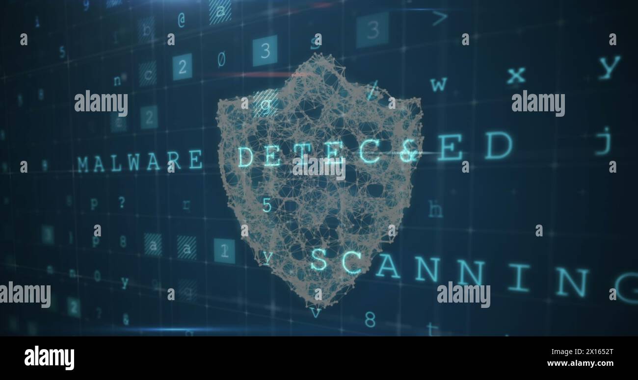 Image du bouclier sur le traitement des données Banque D'Images