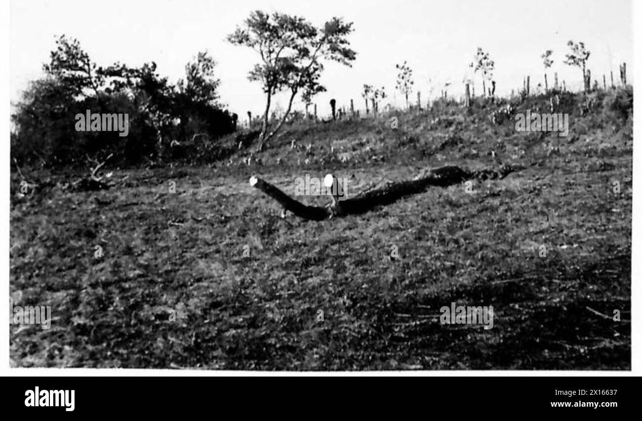 Opérations de camouflage menées près de Kenley, observées par le capitaine G.V. Myer à Leconfield House. Banque D'Images