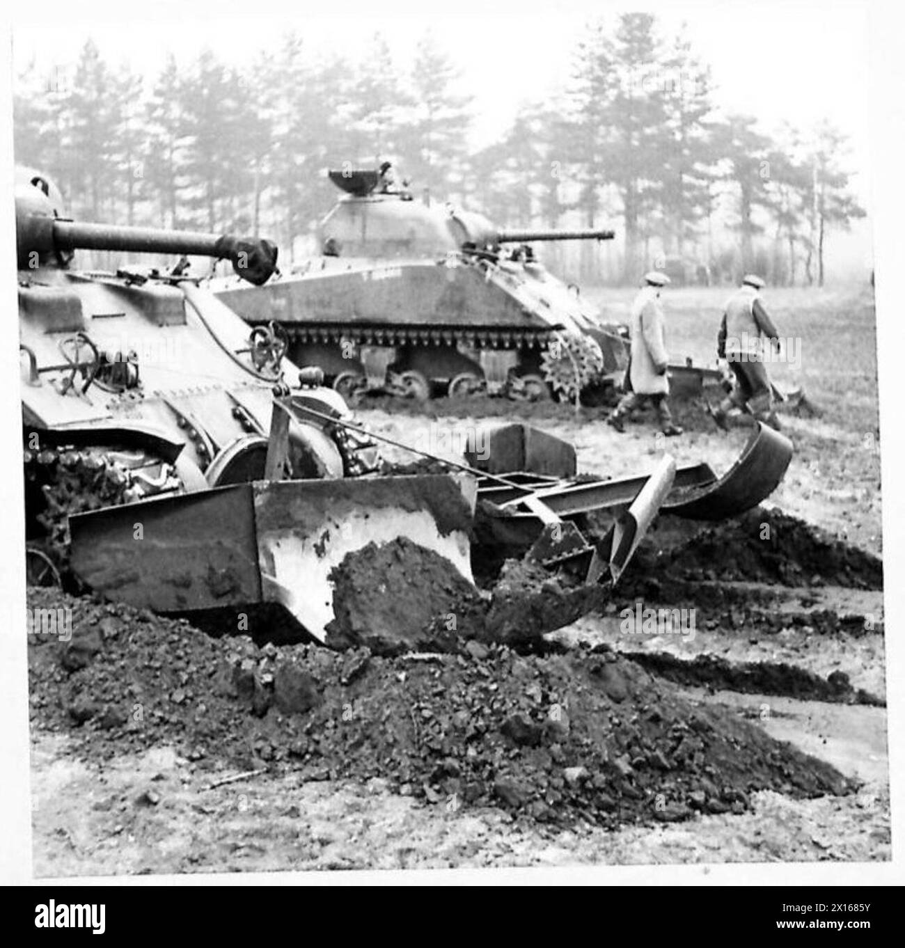 AFFECTATION SPÉCIALE POUR LA 79E DIVISION BLINDÉE - Plough , armée britannique Banque D'Images