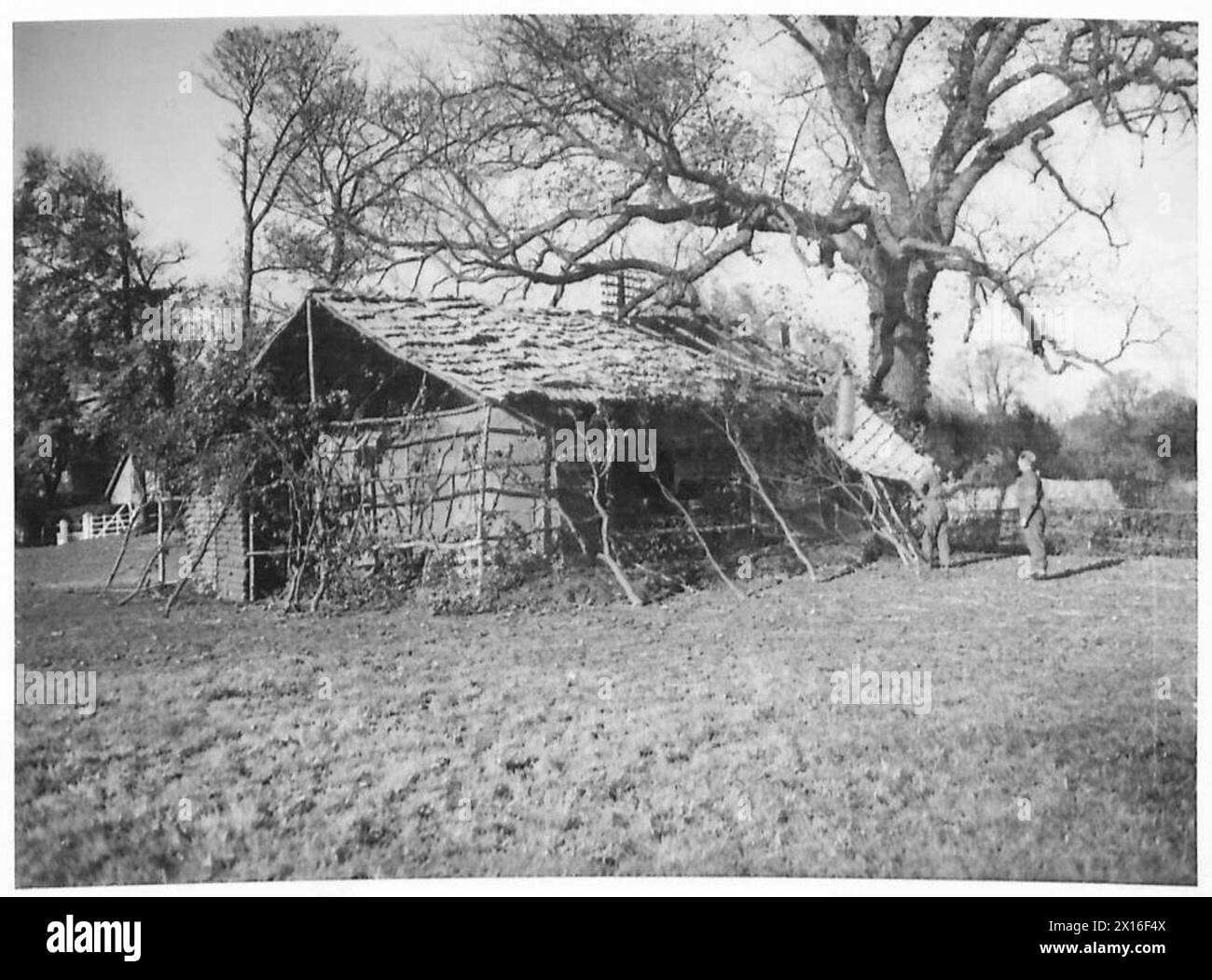 Une casemate dissimulée fournissant une couverture défensive aux soldats Banque D'Images