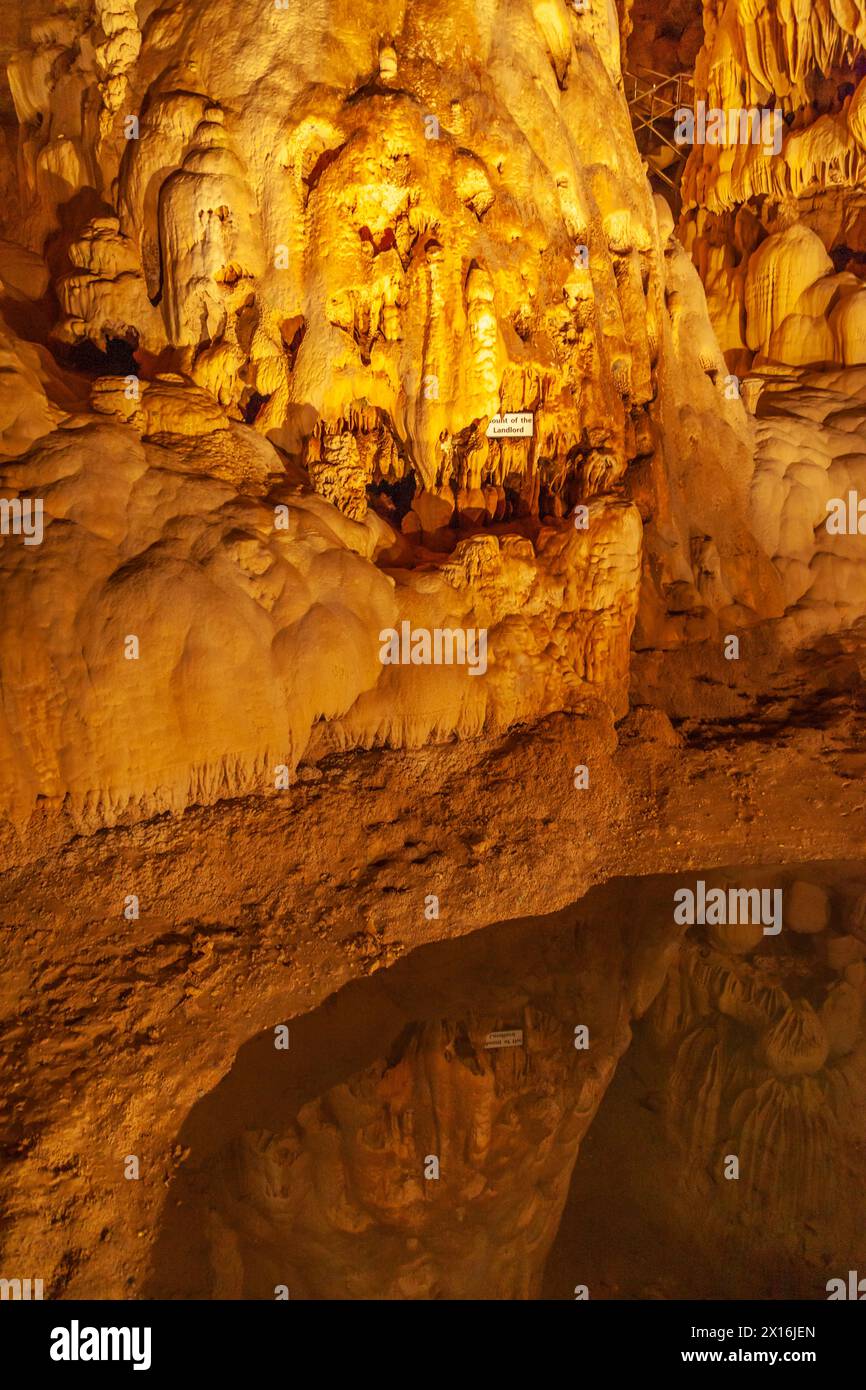 Natural Bridge Caverns dans le centre du Texas près de San Antonio. Banque D'Images