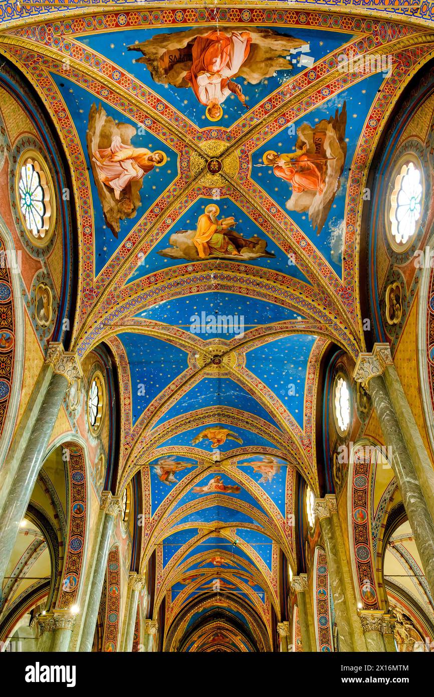 Plafond de la basilique Santa Maria sopra Minerva, Rome, Italie Banque D'Images