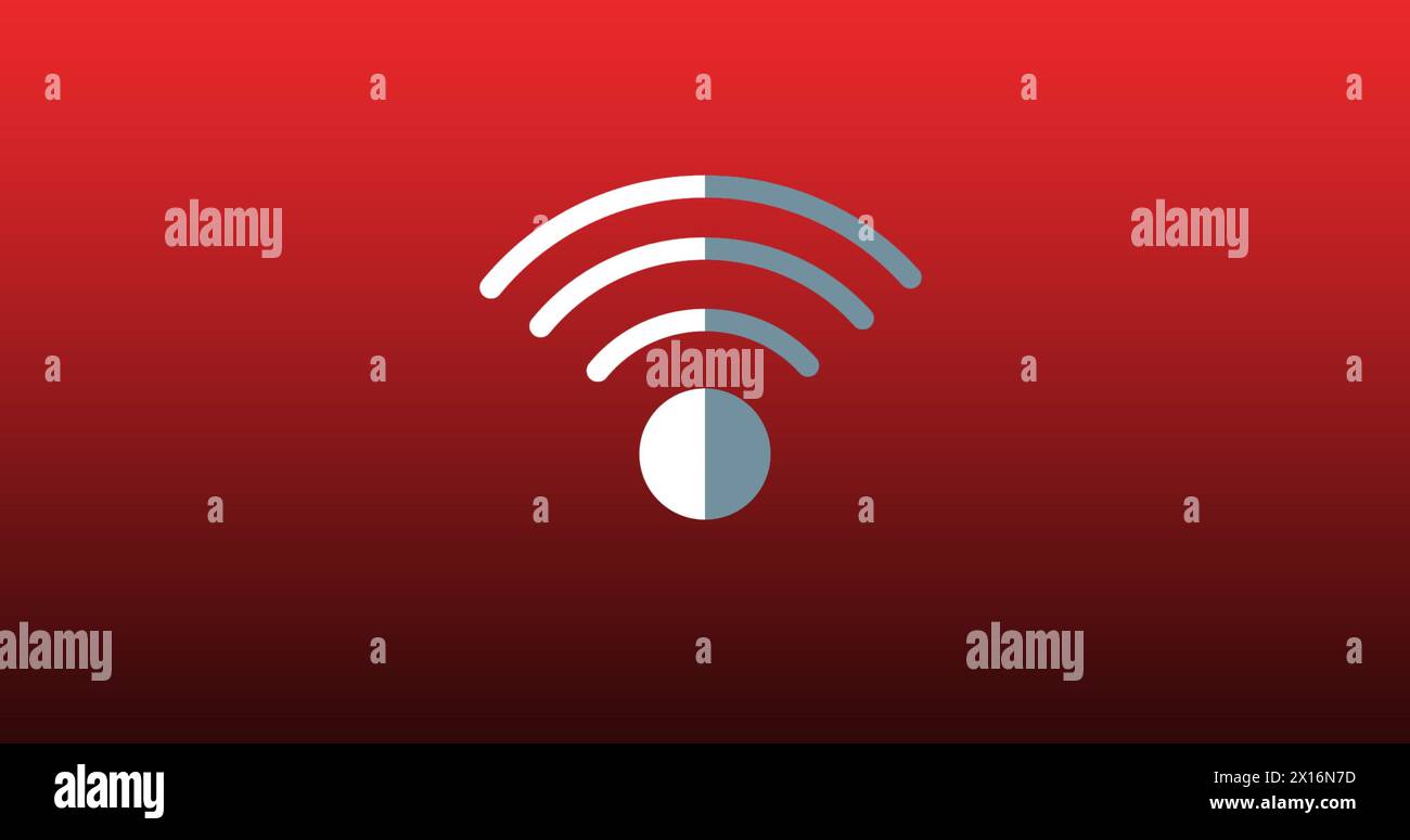 Wifi icon red Banque de photographies et d’images à haute résolution ...