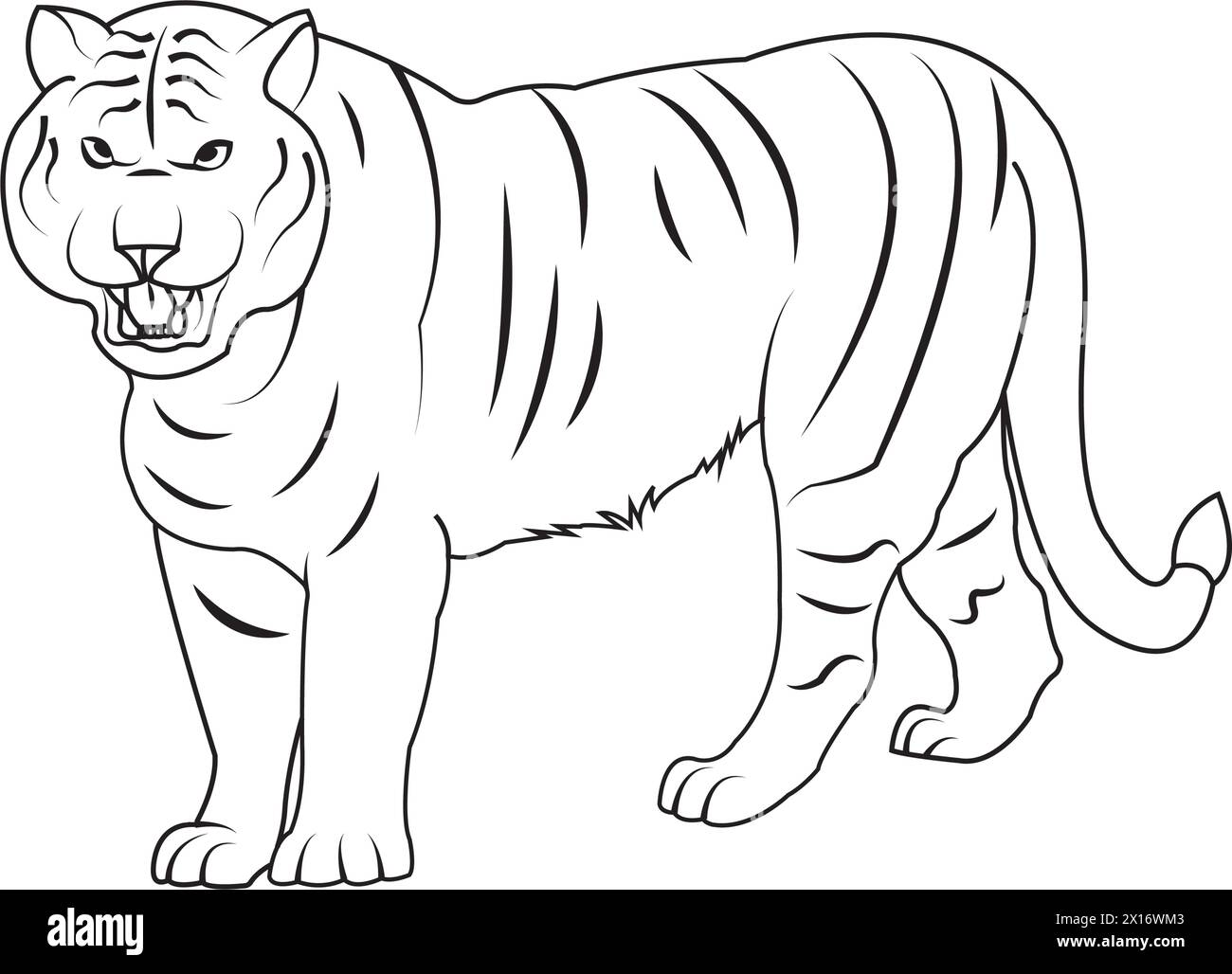 Illustration vectorielle d'icône de tigre conception simple Illustration de Vecteur