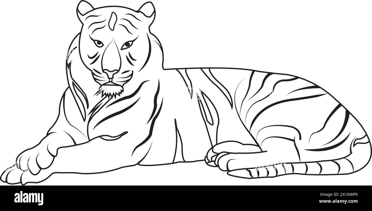Illustration vectorielle d'icône de tigre conception simple Illustration de Vecteur