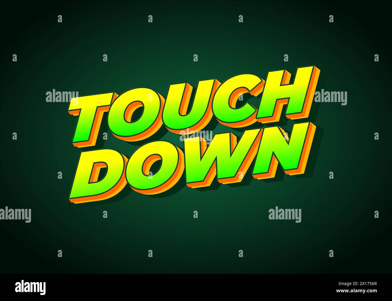 Appuyez vers le bas. Conception d'effet de texte dans une couleur accrocheuse avec effet de look 3D. Illustration de Vecteur