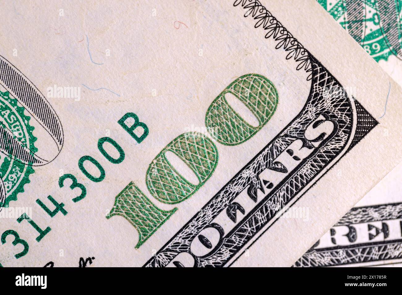Dollars américains en espèces Close-up , une grande quantité de dollars américains en espèces dans des billets de papier de caisse Banque D'Images