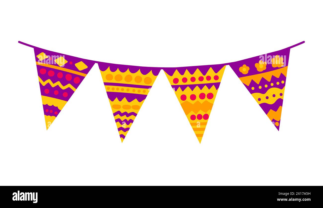 guirlande plate colorée Illustration de Vecteur