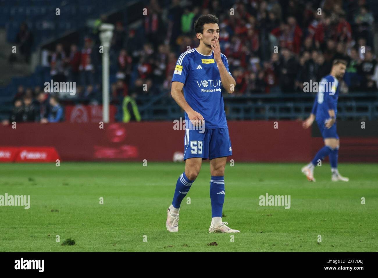 03.15.2024 Cracovie Pologne, Football Fortuna 1 Liga 2023/2024, Wisla Cracovie - Miedz Legnica op : Mehdi Lehaire Banque D'Images