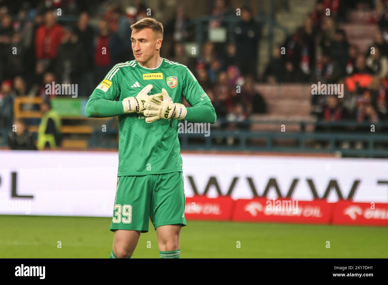 03.15.2024 Cracovie Pologne, Football Fortuna 1 Liga 2023/2024, Wisla Cracovie - Miedz Legnica op : Jakub Madrzyk Banque D'Images