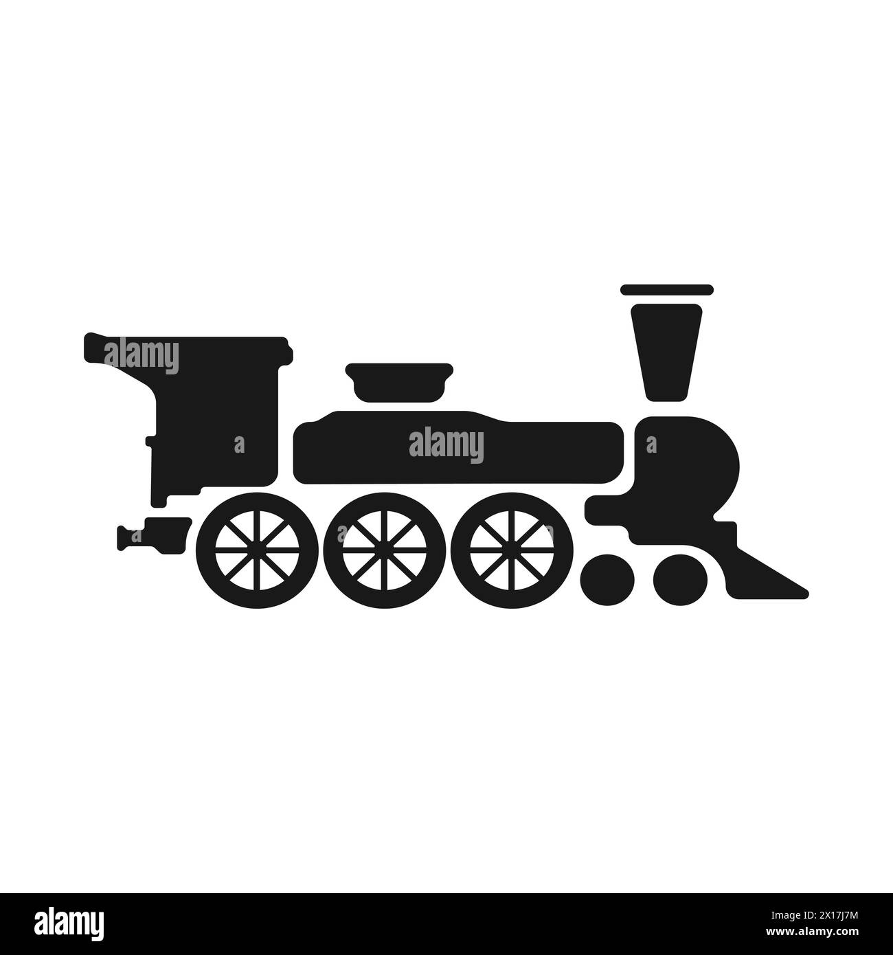 Logo train à vapeur vintage. Silhouette d'une locomotive. Logo de transport ferroviaire. Icône voyage en train. Logo de chemin de fer vectoriel. Illustration de Vecteur