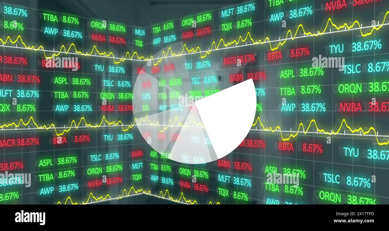 Image des statistiques et du traitement des données financières Banque D'Images