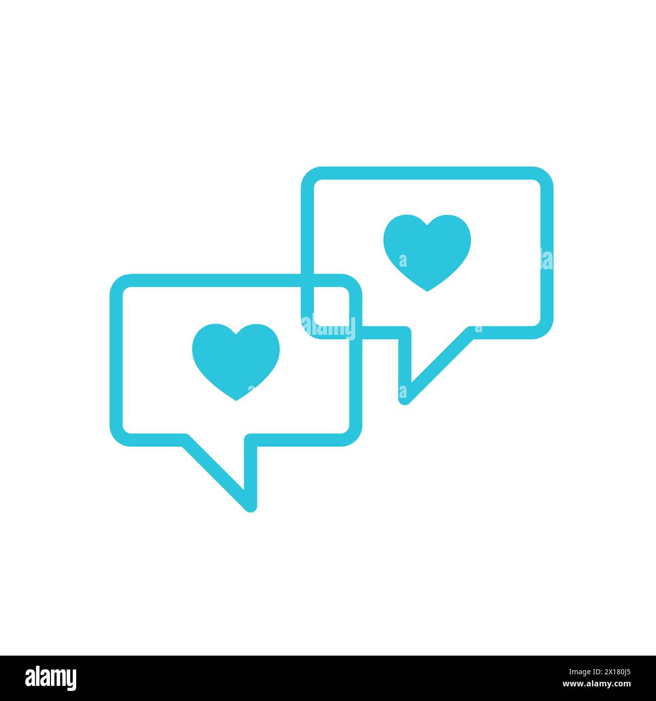 Icône bulle, Chat, Talk. Isolé sur fond blanc. À partir du jeu d'icônes bleues. Illustration de Vecteur