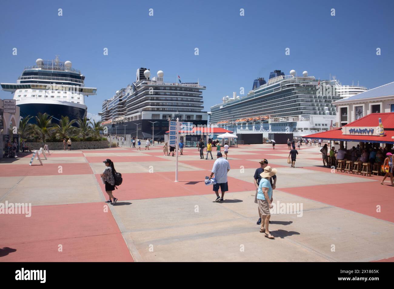 Port de croisière de Philipsburg Sint Maarten Banque D'Images