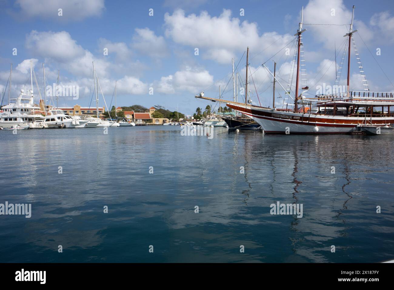 Harbour Village Marina, Bonaire, Caraïbes néerlandaises Banque D'Images