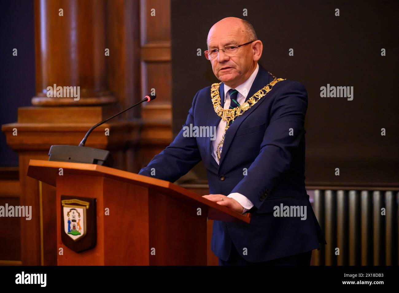 Journée internationale de l'UNESCO pour le souvenir de la traite négrière et de son abolition à Edinburgh City Chambers Lord Provost Robert Aldridge Banque D'Images