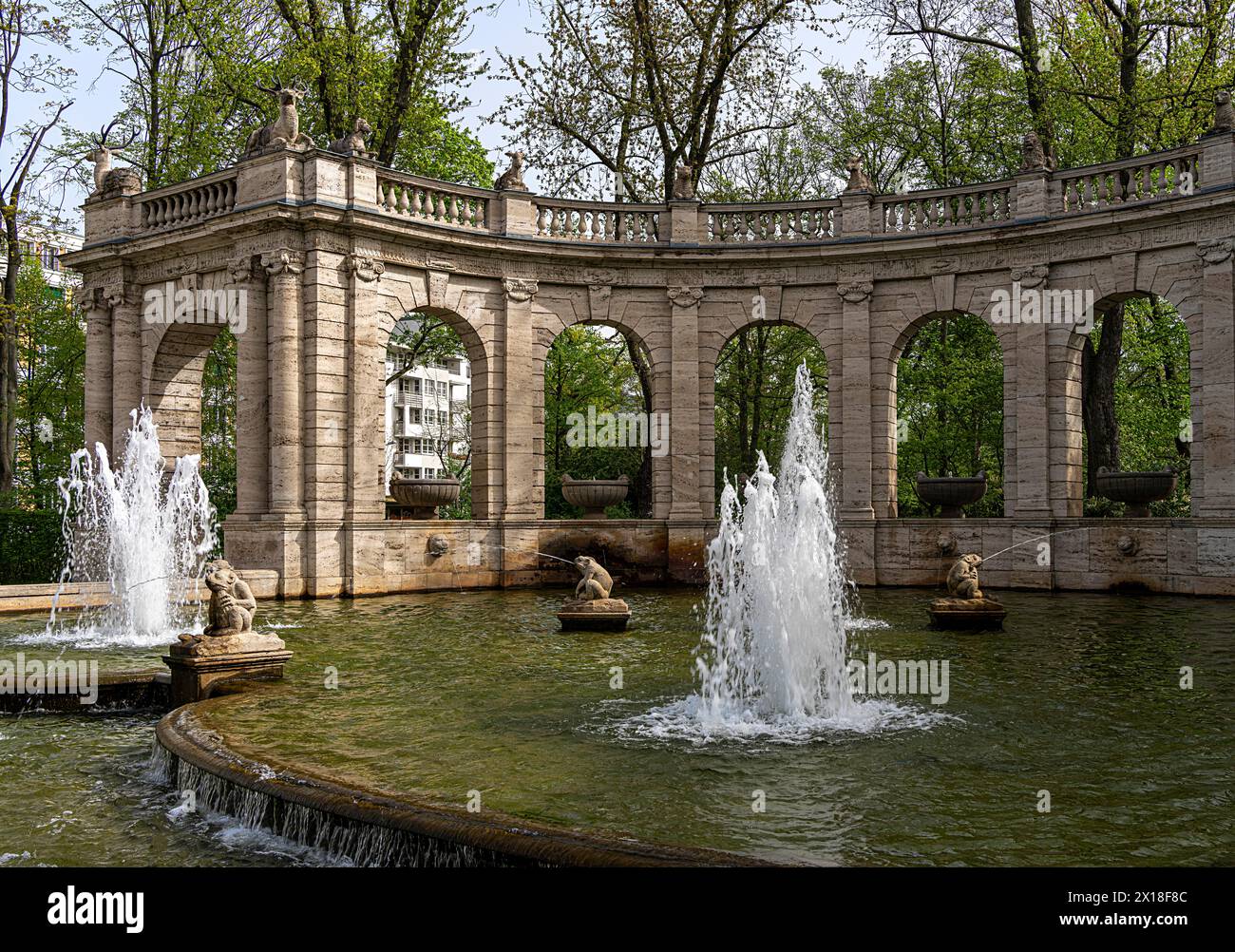 La fontaine de conte de fées, Volkspark Friedrichshain, Berlin, Allemagne Banque D'Images