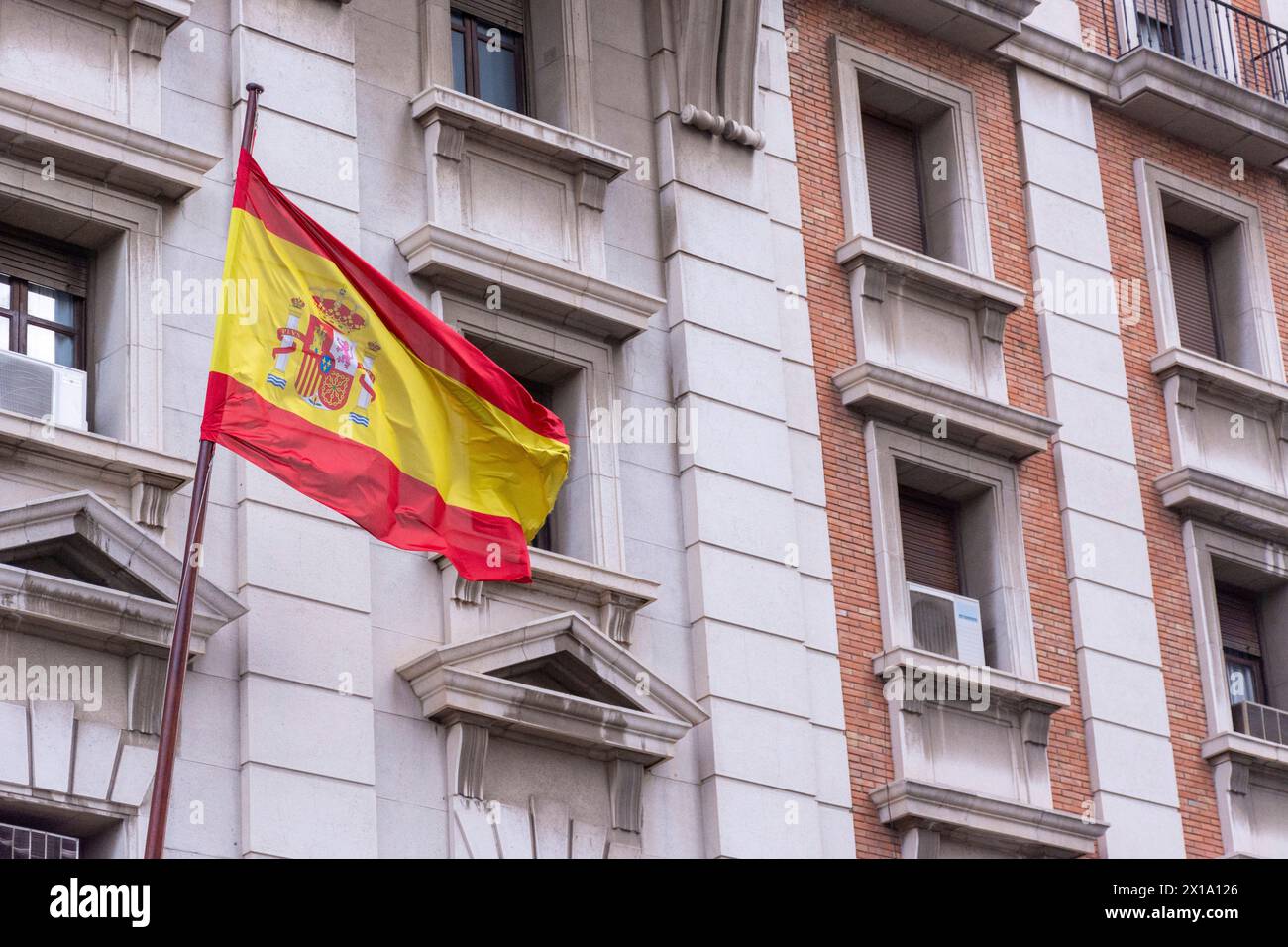 Drapeau espagnol. Bandera de España. Banque D'Images