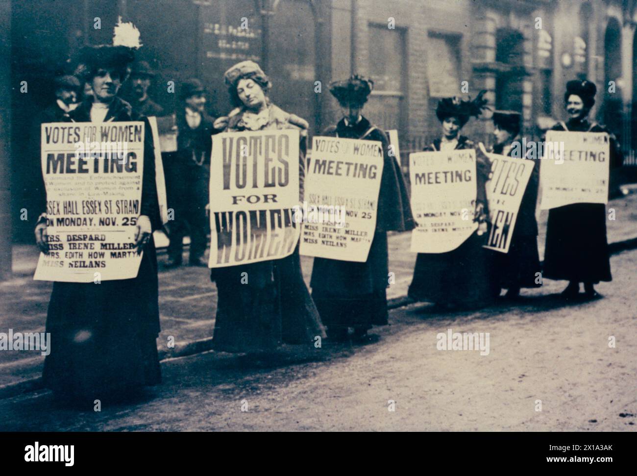 Les suffragettes marchent à Londres, Angleterre, 1912 Banque D'Images