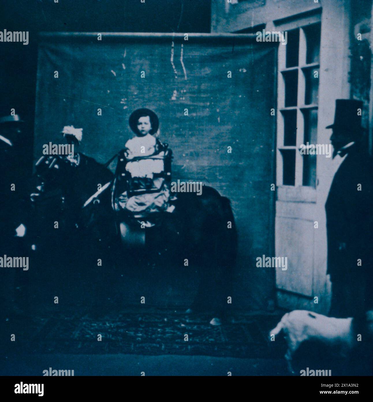 Napoléon III, Empereur des Français, et son fils le Prince Impérial, années 1860 Banque D'Images