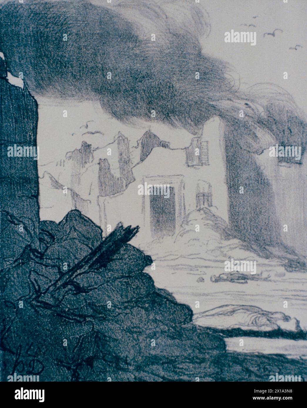 L'Empire signifie la paix, de l'artiste français Honoré Daumier, années 1870 Banque D'Images