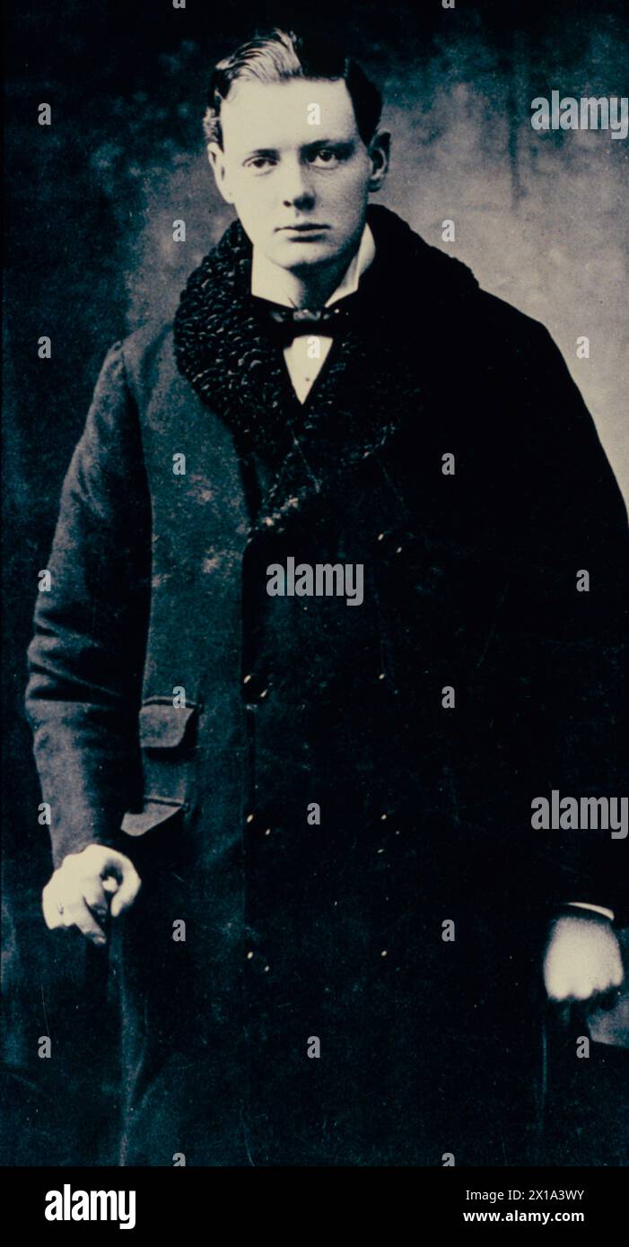 Soldat et homme politique anglais Winston Churchill, Grande-Bretagne 1900 Banque D'Images