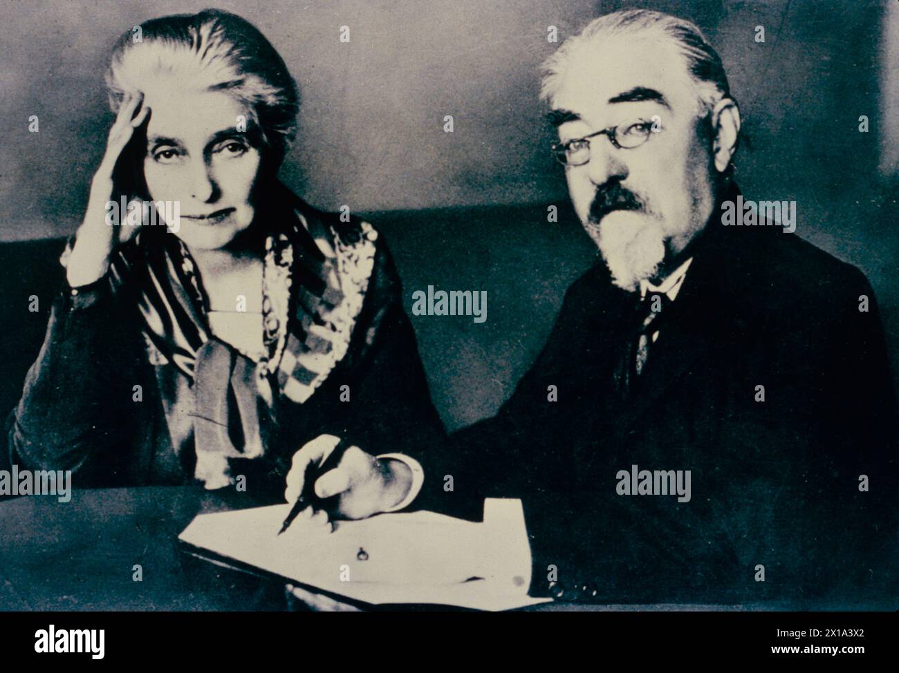 L’économiste socialiste anglais Sidney Webb et Beatrice Potter Webb, fondatrices de la Fabian Society, années 1900 Banque D'Images
