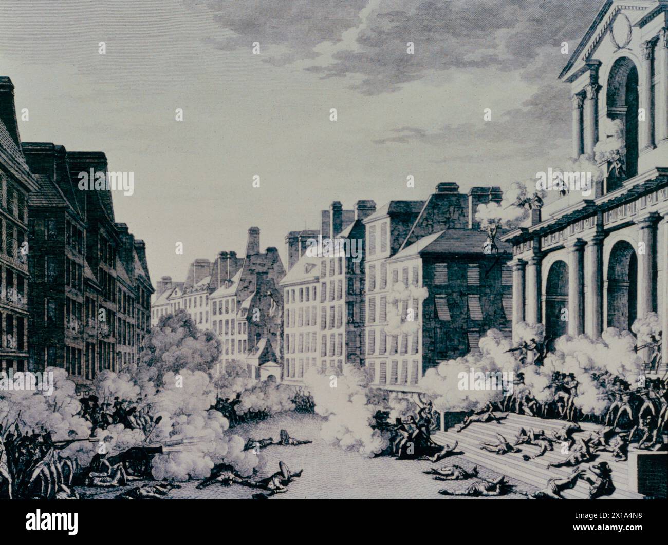 Attaque contre la Convention nationale, France 1795, illustration Banque D'Images