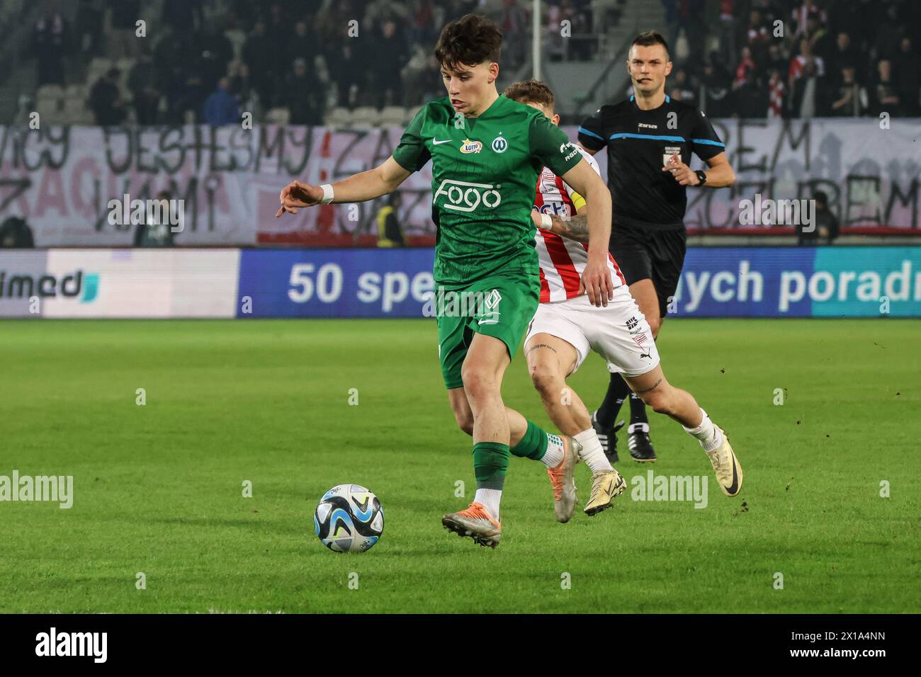 03.01.2024 Cracovie Pologne, Football, PKO BP Ekstraklasa saison 23/24, Cracovie - Warta Poznan op : Kajetan Szmyt Banque D'Images