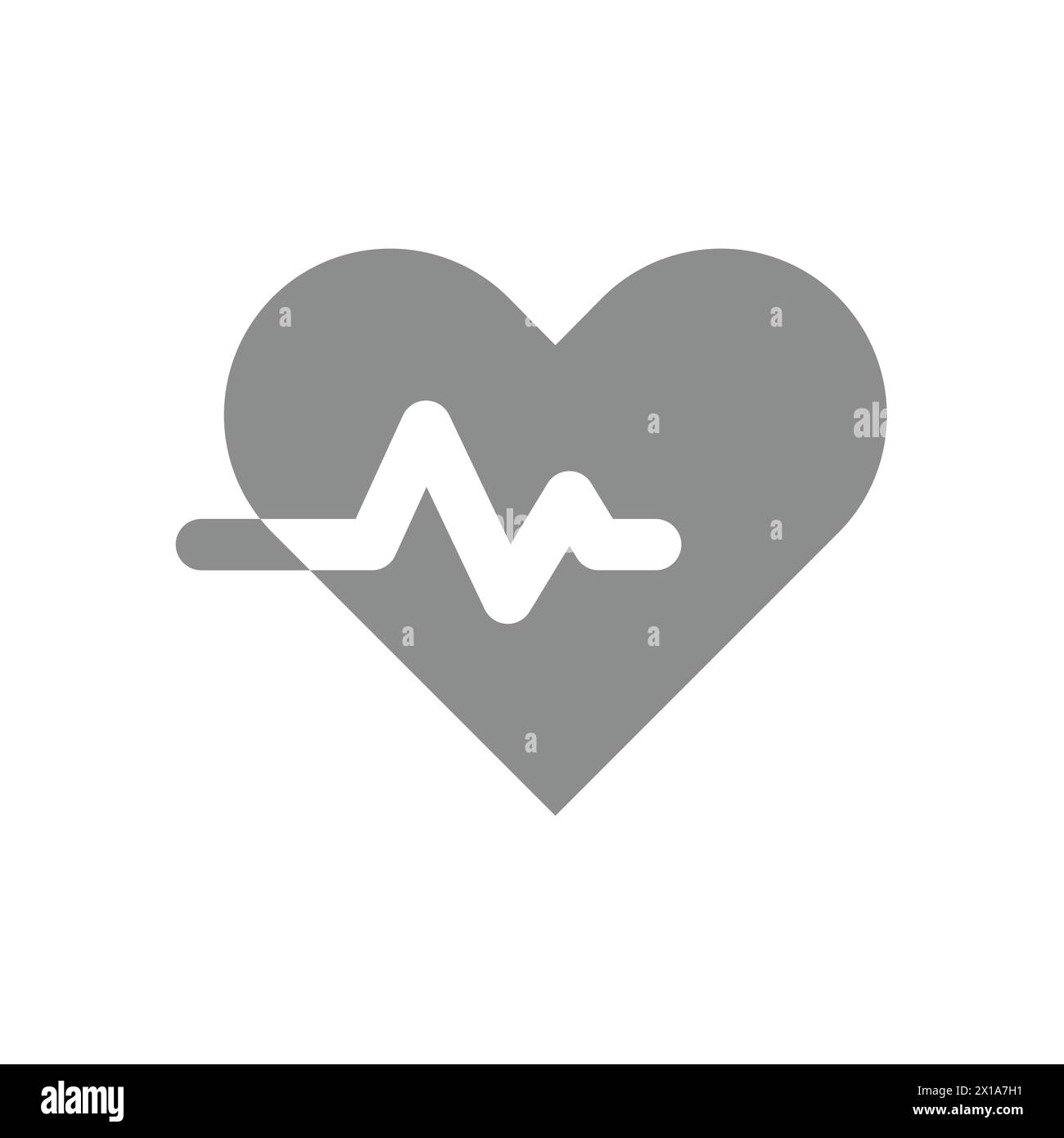 Icône de vecteur de pulsation. Symbole simple de battement de cœur et d'électrocardiogramme. Illustration de Vecteur