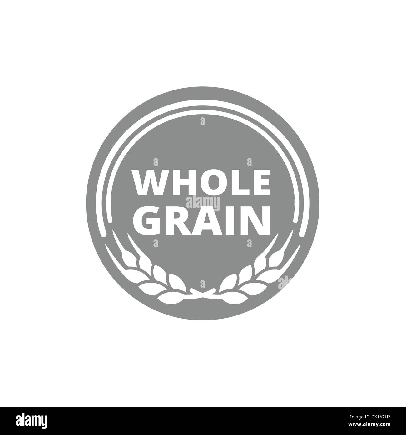 Étiquette de vecteur de grain entier. Badge pour céréales, pain et blé. Illustration de Vecteur