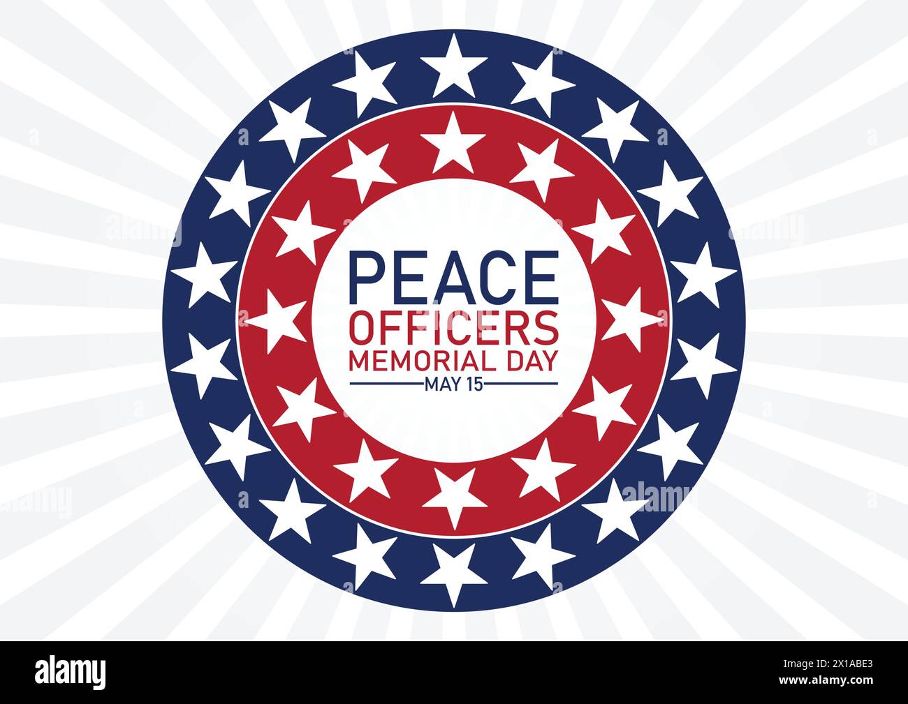 Journée commémorative des agents de la paix. Célébré le 15 mai aux États-Unis. En l'honneur de la police. Illustration vectorielle Illustration de Vecteur