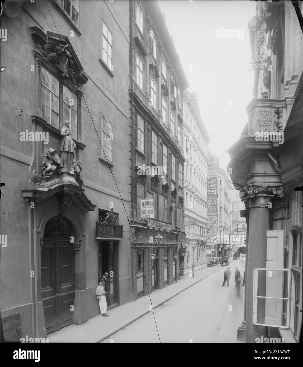 Vienne 1, Habsburgergasse (Habsburger Alley) 12, vue avec vista - creuser quelque chose de plus haut site près de nulle part. 7, 1898 - 18980101 PD0645 - Rechteinfo : droits gérés (RM) Banque D'Images
